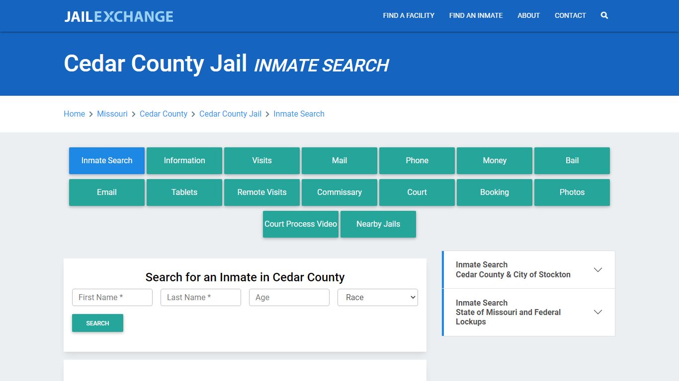 Cedar County Jail, MO Inmate Search: Roster & Mugshots