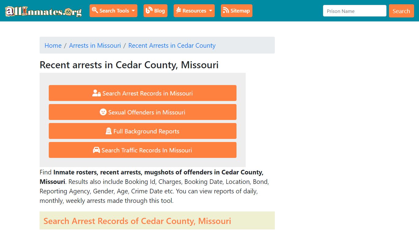 Recent arrests in Cedar County, Missouri | Mugshots, Rosters, Inmates ...